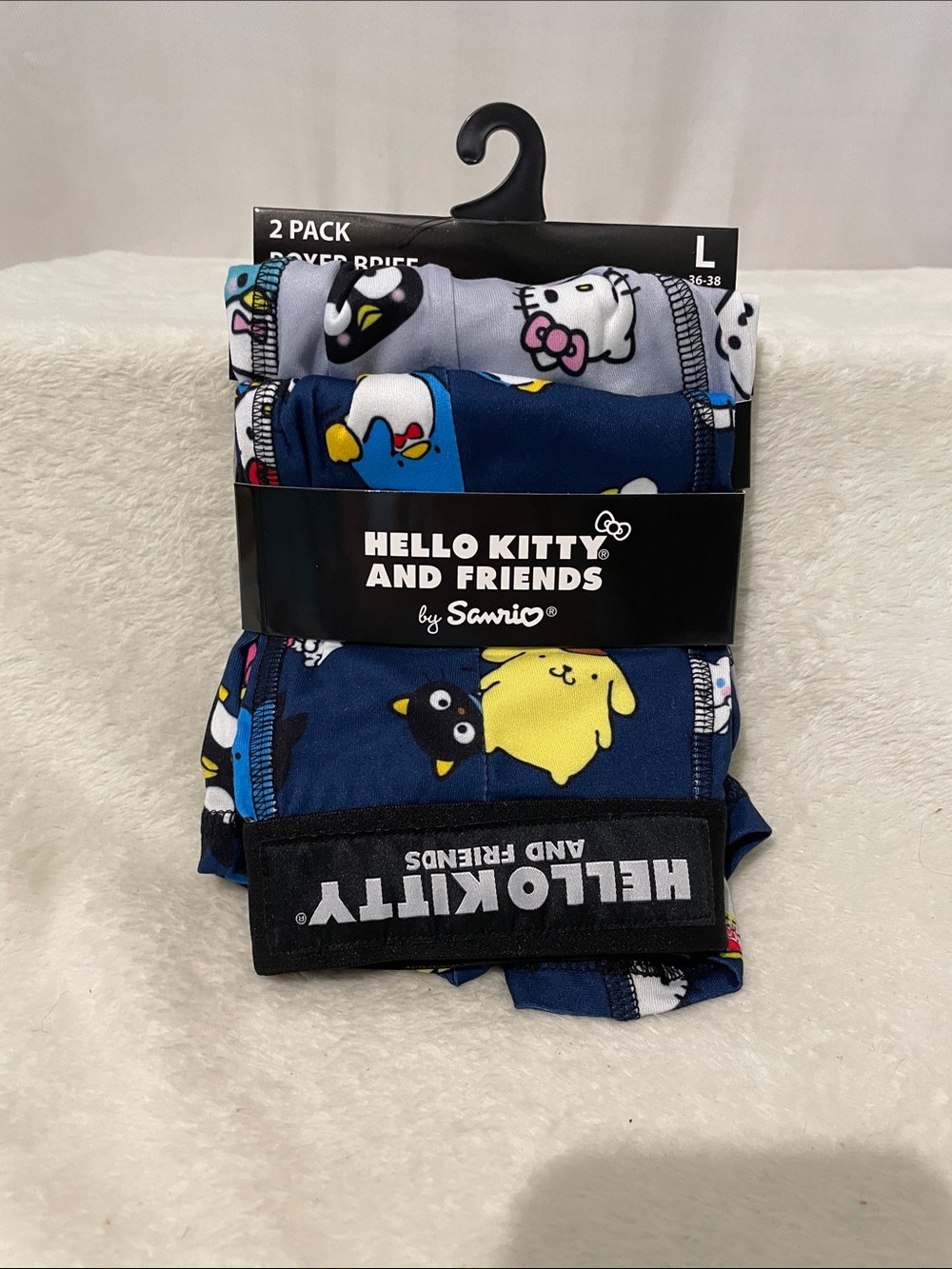 Sanrio Hello Kitty & Friends Briefs in Navy and Gray (2-Pack)